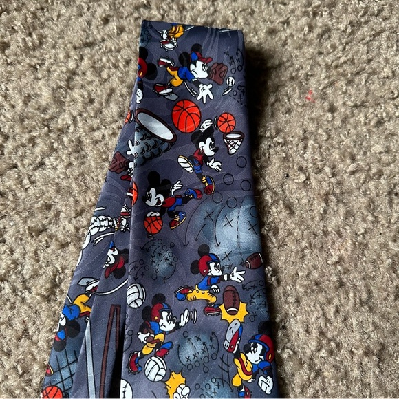 VTG 90s Disney Mickey Unlimited By Balancine Sports Neck Tie - Picture 3 of 5